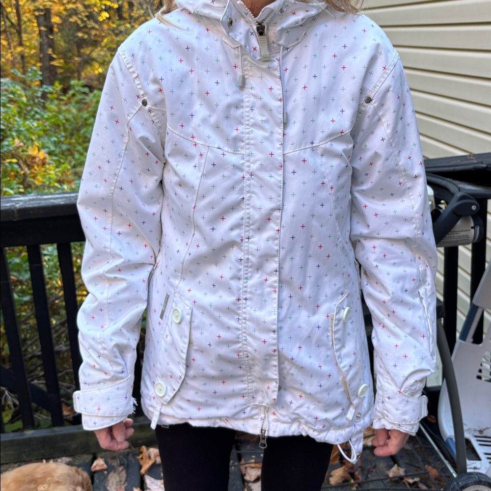 Billabong White Jacket with Star Accents